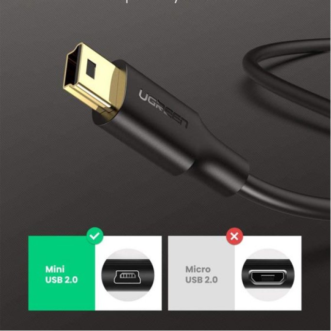 Ugreen Mini USB to USB Data ve Şarj Kablosu 1 Metre