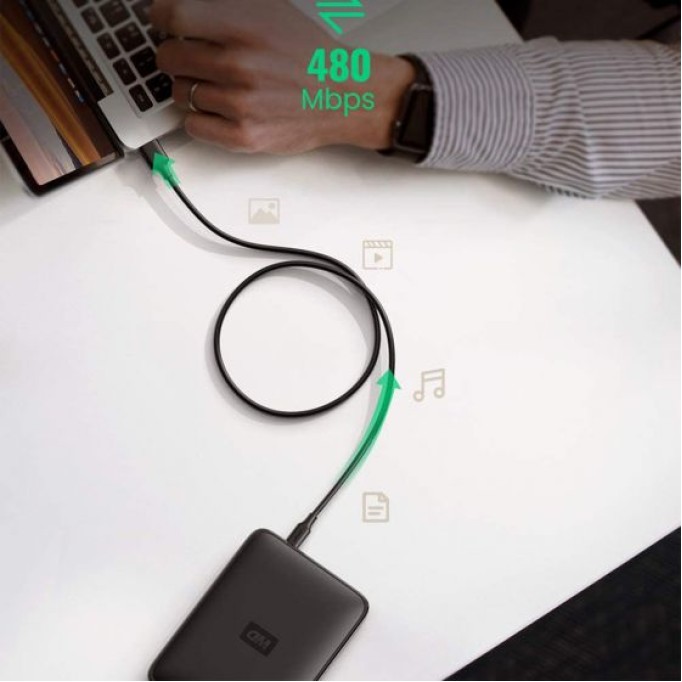 Ugreen Mini USB to USB Data ve Şarj Kablosu 25 CM