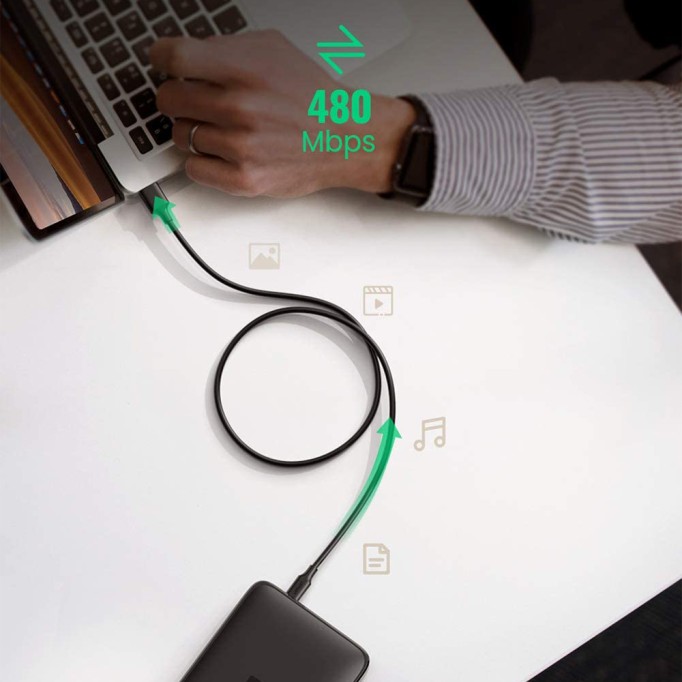 Ugreen Mini USB to USB Data ve Şarj Kablosu 3 Metre