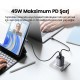 Ugreen Nexode 45W USB Type-C QC 4.0 PD GaN X 2 Portlu Hızlı Şarj Cihazı