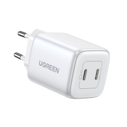 Ugreen Nexode 45W USB Type-C QC 4.0 PD GaN X 2 Portlu Hızlı Şarj Cihazı Beyaz Ugreen Nexode 45W USB Type-C QC 4.0 PD GaN X 2 Portlu Hızlı Şarj Cihazı Beyaz