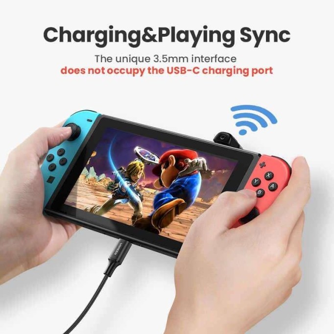 Ugreen Nintendo Switch için Bluetooth 5.0 Verici Ses Adaptörü Siyah