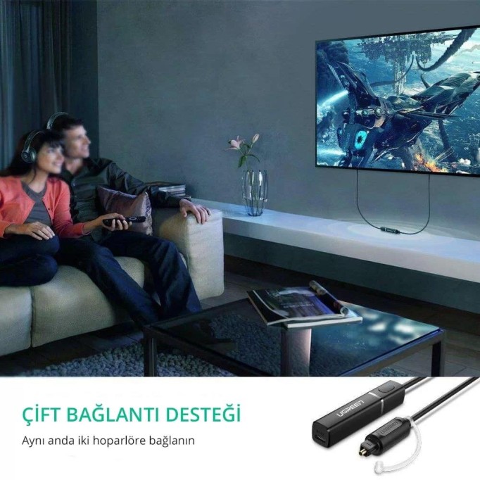 Ugreen Optik Bluetooth 5.0 APTX Transmitter Verici