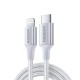 Ugreen Örgülü 36W PD Type-C to Lightning Hızlı Şarj ve Data Kablosu 1,5 Metre