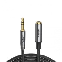 Ugreen Örgülü Alüminyum Başlıklı 3.5mm Aux Ses Uzatma Kablosu 50 CM