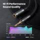 Ugreen Örgülü Alüminyum Başlıklı 3.5mm Aux Ses Uzatma Kablosu 50 CM
