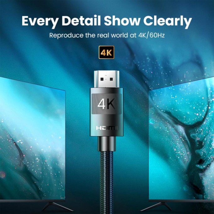 Ugreen Örgülü HDMI 2.0 4K 60Hz Görüntü Aktarım Kablosu 10 Metre