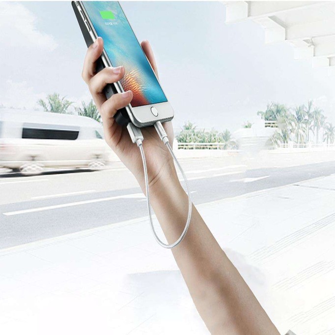 Ugreen Örgülü Lightning iPhone Şarj Ve Data Kablosu Beyaz 1 Metre