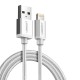 Ugreen Örgülü Lightning iPhone Şarj Ve Data Kablosu Beyaz 1 Metre