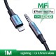 Ugreen Örgülü MFİ Lightning 3.5mm iPhone iPad Aux Kablo 2 Metre