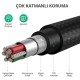 Ugreen Örgülü MFI Lightning iPhone Şarj ve Data Kablosu Siyah 2 Metre