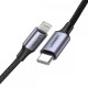 Ugreen Örgülü Type-C to Lightning iPhone Hızlı Şarj Kablosu Siyah 2 Metre