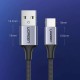 Ugreen Örgülü USB Type-C Şarj ve Data Kablosu Beyaz 1 Metre