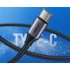 Ugreen Örgülü USB Type-C Şarj ve Data Kablosu Beyaz 1 Metre