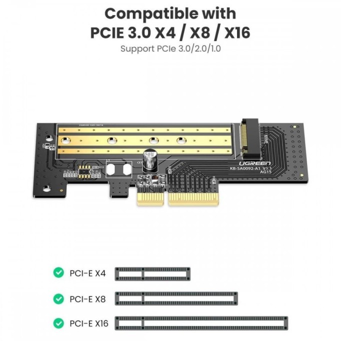 Ugreen PCIe 3.0 x4 NVME M.2 SSD Dönüştürücü Adaptör