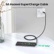 Ugreen Premium 90 Derece Açılı Type-C 5A Örgülü Data ve Şarj Kablosu