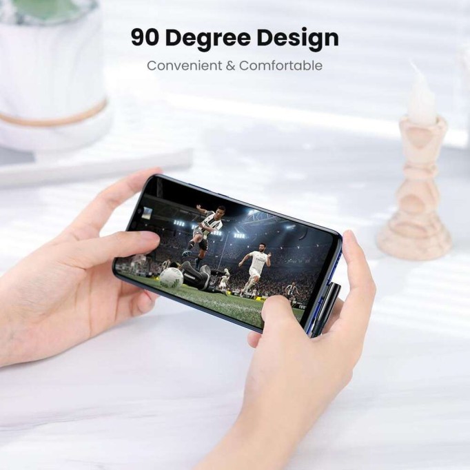Ugreen Premium 90 Derece Açılı Type-C 5A Örgülü Data ve Şarj Kablosu