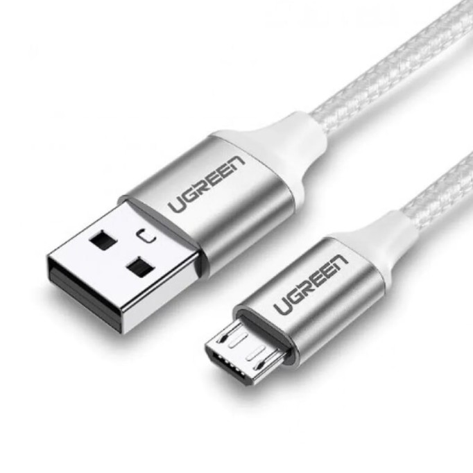 Ugreen Premium Micro USB Şarj ve Data Kablosu Silver 2 Metre