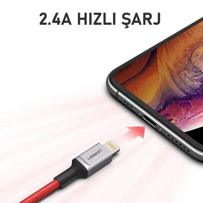 Ugreen Premium USB Lightning MFI iPhone Şarj ve Data Kablosu