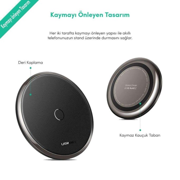 UGREEN Qi Kablosuz + Quallcom 3.0 Hızlı Şarj Aleti UGREEN Qi Kablosuz + Quallcom 3.0 Hızlı Şarj Aleti