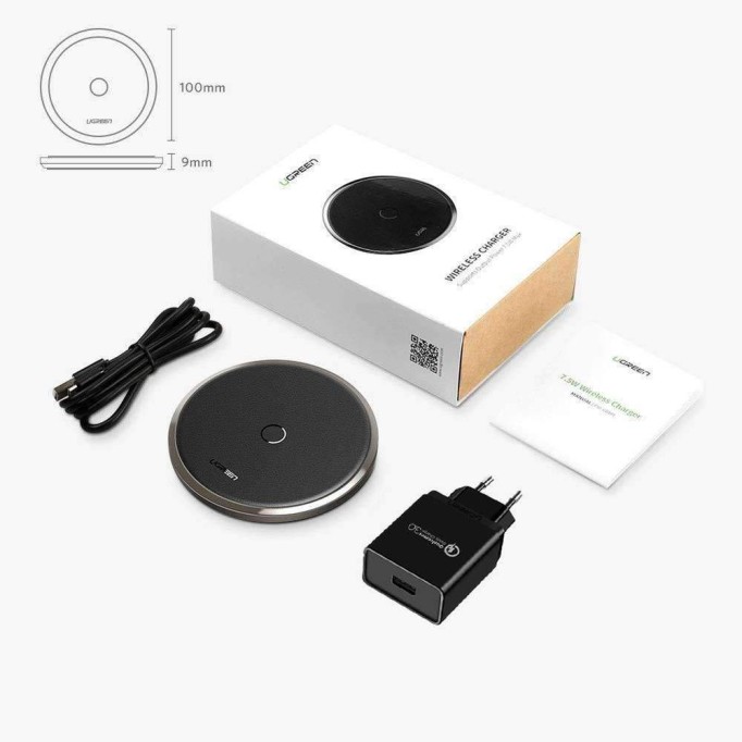 UGREEN Qi Kablosuz + Quallcom 3.0 Hızlı Şarj Aleti UGREEN Qi Kablosuz + Quallcom 3.0 Hızlı Şarj Aleti