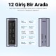 Ugreen Type-C 12 Çıkışlı 8K HDMI USB C Gen 3.1 Gigabit RJ45 Çalışma İstasyonu Ugreen Type-C 12 Çıkışlı 8K HDMI USB C Gen 3.1 Gigabit RJ45 Çalışma İstasyonu
