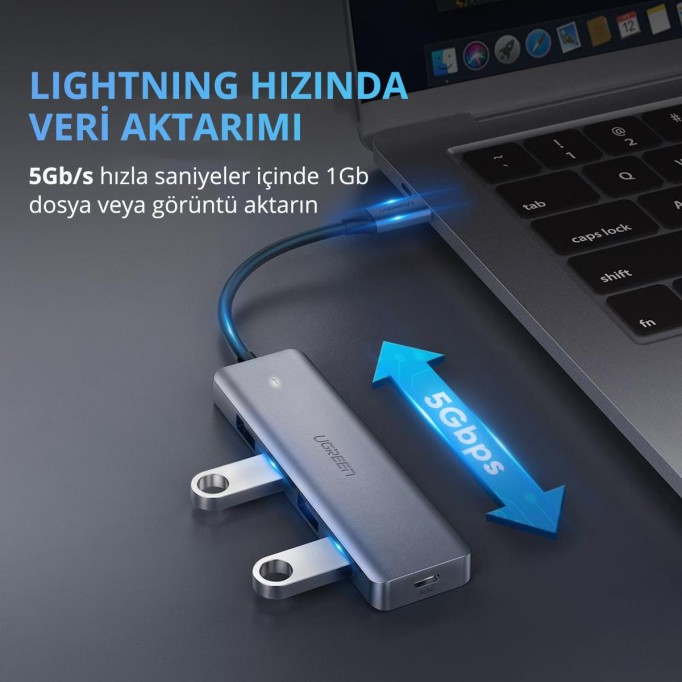 Ugreen Type-C 4 Port USB 3.0 Hub Çoklayıcı