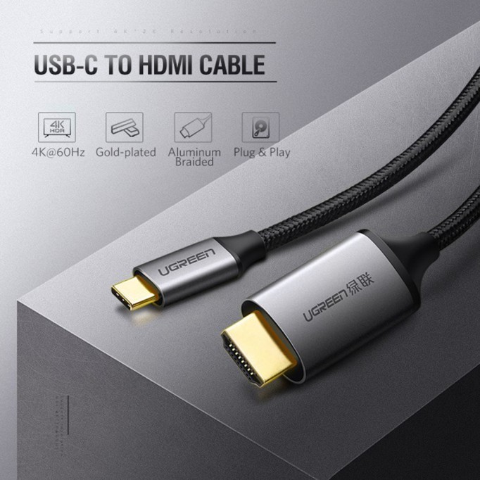 Ugreen Type-C HDMI Dönüştürücü Kablo 3 Metre