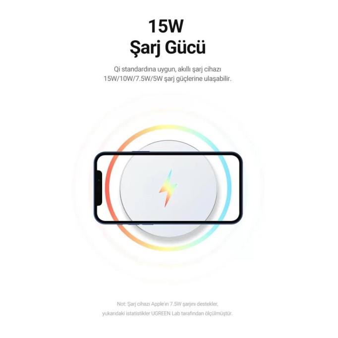 Ugreen Type C Qi Kablosuz 15W Kablosuz Şarj Cihazı Ugreen Type C Qi Kablosuz 15W Kablosuz Şarj Cihazı
