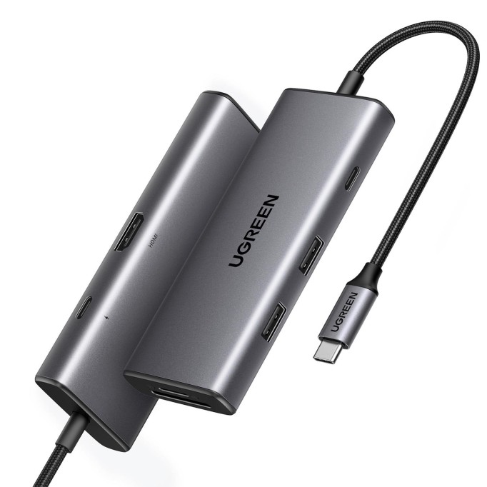 Ugreen Type-C to 4K/30Hz HDMI 2*USB 3.2 Type-C 3.2 SD TF Kart Okuyucu Çoklayıcı Hub Adaptör