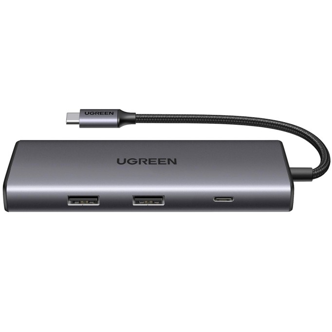 Ugreen Type-C to 4K/30Hz HDMI 2*USB 3.2 Type-C 3.2 SD TF Kart Okuyucu Çoklayıcı Hub Adaptör