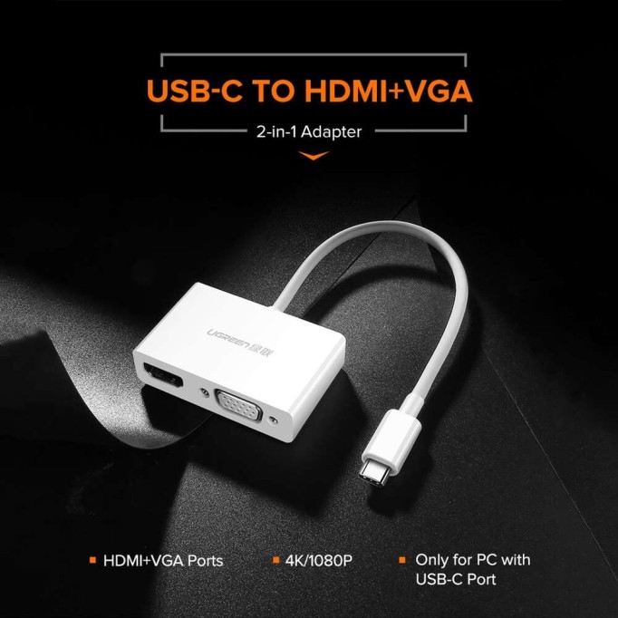 Ugreen Type-C to HDMI VGA Dönüştürücü Adaptör