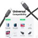 Ugreen Type-C to Lightning iPhone Data ve Şarj Kablosu Siyah 1.5 Metre