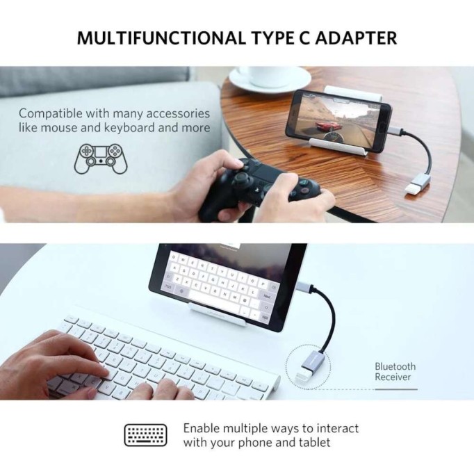 Ugreen Type-C to USB 3.0 OTG Dönüştürücü Kablo Gümüş