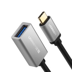 Gümüş Ugreen Type-C to USB 3.0 OTG Dönüştürücü Kablo Gümüş