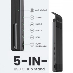 Ugreen Type-C USB 3.0 HDMI TF SD Dönüştürücülü Notebook Standı Ugreen Type-C USB 3.0 HDMI TF SD Dönüştürücülü Notebook Standı