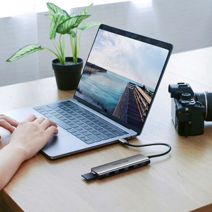 Ugreen Type-C USB 3.0 PD Dönüştürücü ve SD, Micro SD Kart Okuyucu