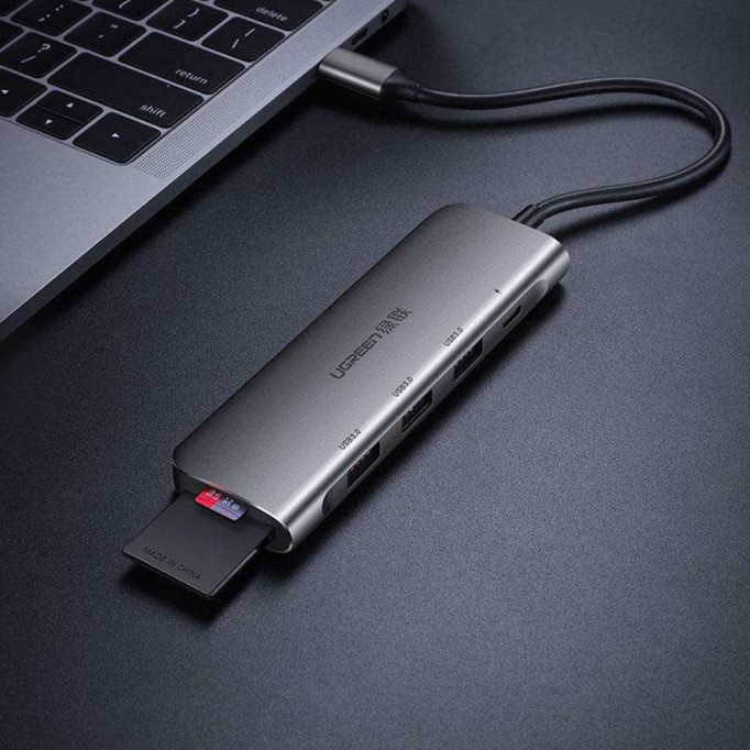 Ugreen Type-C USB 3.0 PD Dönüştürücü ve SD, Micro SD Kart Okuyucu