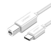 Ugreen USB Type-C to USB B Yazıcı Kablosu 1.5 Metre Beyaz