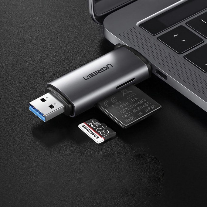 Ugreen Type-C ve USB 3.0 Çok Fonksiyonlu Kart Okuyucu