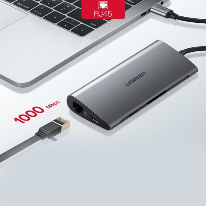 Ugreen Type-C VGA Ethernet Kart Okuyucu USB Dönüştürücü