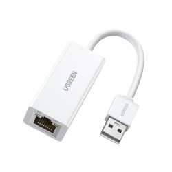 Beyaz Ugreen USB 2.0 PC Mac Konsol Tv Box Ethernet Adaptörü Beyaz