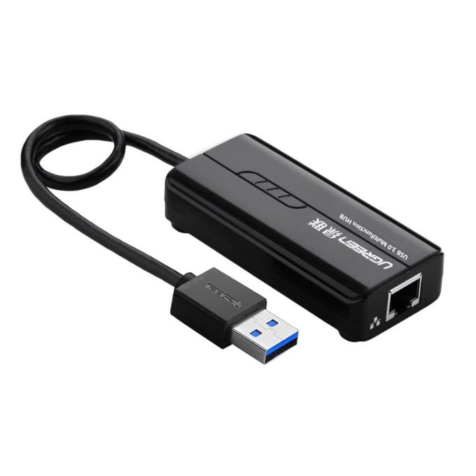 Ugreen USB 3.0 Gigabit Ethernet Dönüştürücü ve 3 Port USB Hub Çoklayıcı