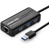 Ugreen USB 3.0 Gigabit Ethernet Dönüştürücü ve 3 Port USB Hub Çoklayıcı