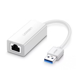 Beyaz Ugreen USB 3.0 PC Mac Konsol Tv Box Ethernet Adaptörü Beyaz