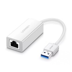 Ugreen USB 3.0 PC Mac Konsol Tv Box Ethernet Adaptörü Beyaz Ugreen USB 3.0 PC Mac Konsol Tv Box Ethernet Adaptörü Beyaz