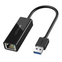 Ugreen USB 3.0 PC Mac Konsol Tv Box Ethernet Adaptörü Siyah