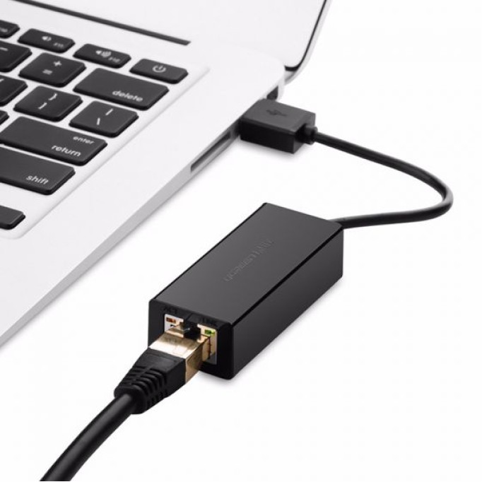 Ugreen USB 3.0 PC Mac Konsol Tv Box Ethernet Adaptörü Siyah