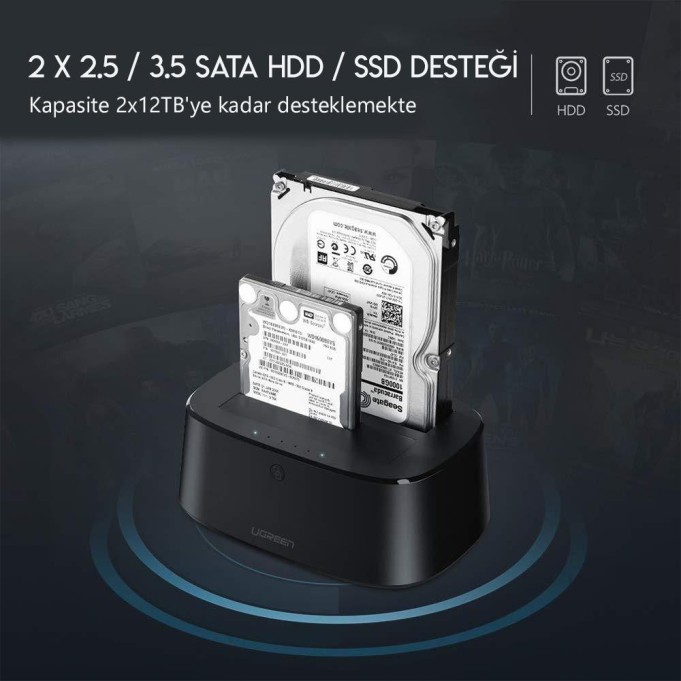 Ugreen USB 3.0 SATA HDD SSD Dual Dock Station
