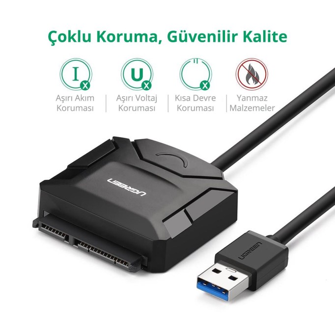 UGREEN USB 3.0 SATA III Dönüştürücü Adaptör
